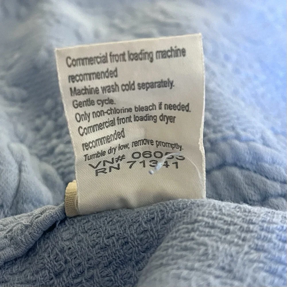 LL Bean Paisley Embroidered Standard Shams Blue 18